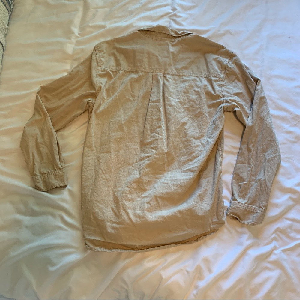 Tan Button Up - Picture 2 of 3